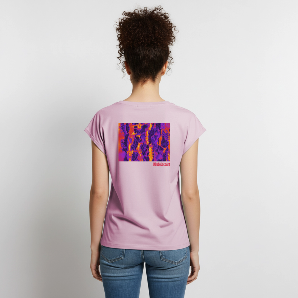 Frauen T-Shirt mit gerollten Ärmeln | No. 1 - Altrosa