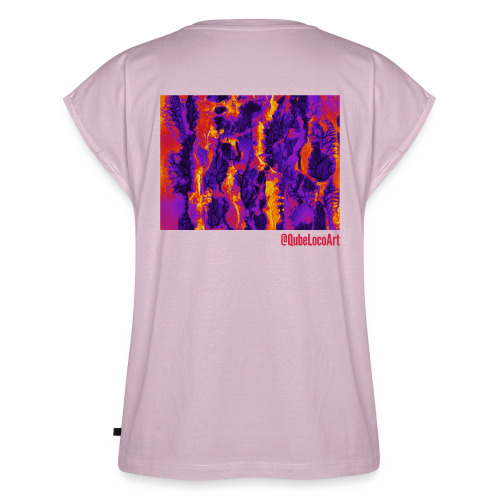 Frauen T-Shirt mit gerollten Ärmeln | No. 1 - Altrosa