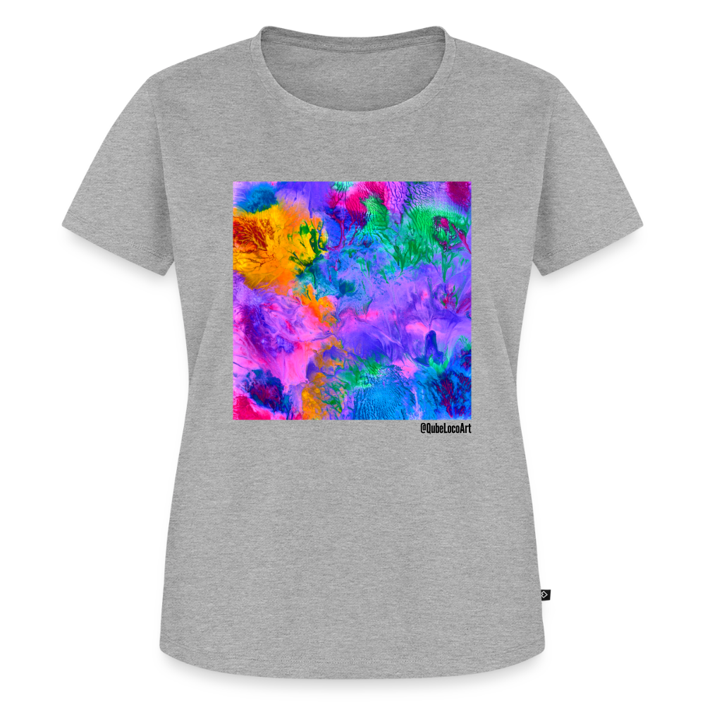 Frauen Premium T-Shirt "Lotus" - Grau meliert