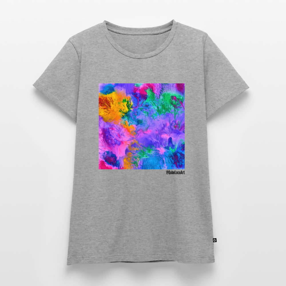 Frauen Premium T-Shirt "Lotus" - Grau meliert