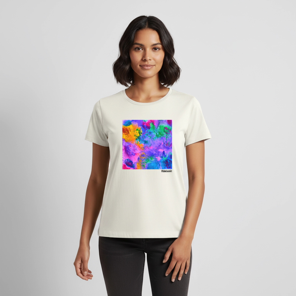Frauen Premium T-Shirt "Lotus" - Naturweiß
