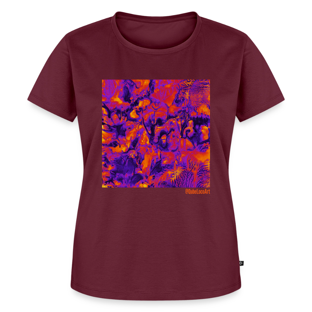 Frauen Premium T-Shirt "Vortex" - Burgunderrot