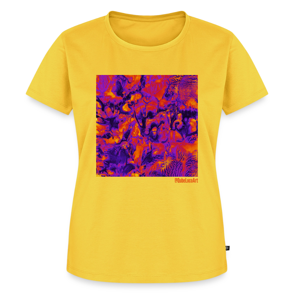 Frauen Premium T-Shirt "Vortex" - Sonnengelb