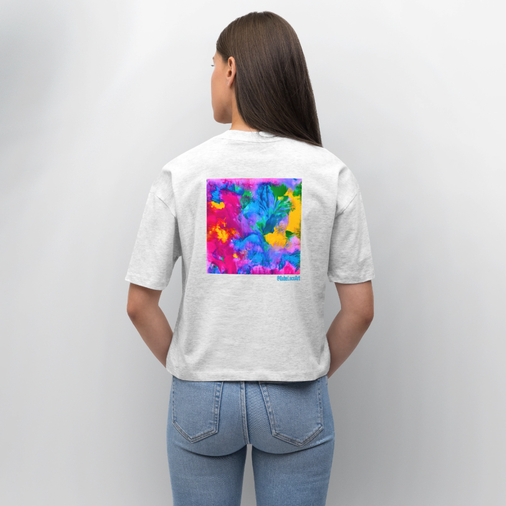 Stanley/Stella Frauen Boxy Bio-T-Shirt  | Design No. 4 - Weiß meliert