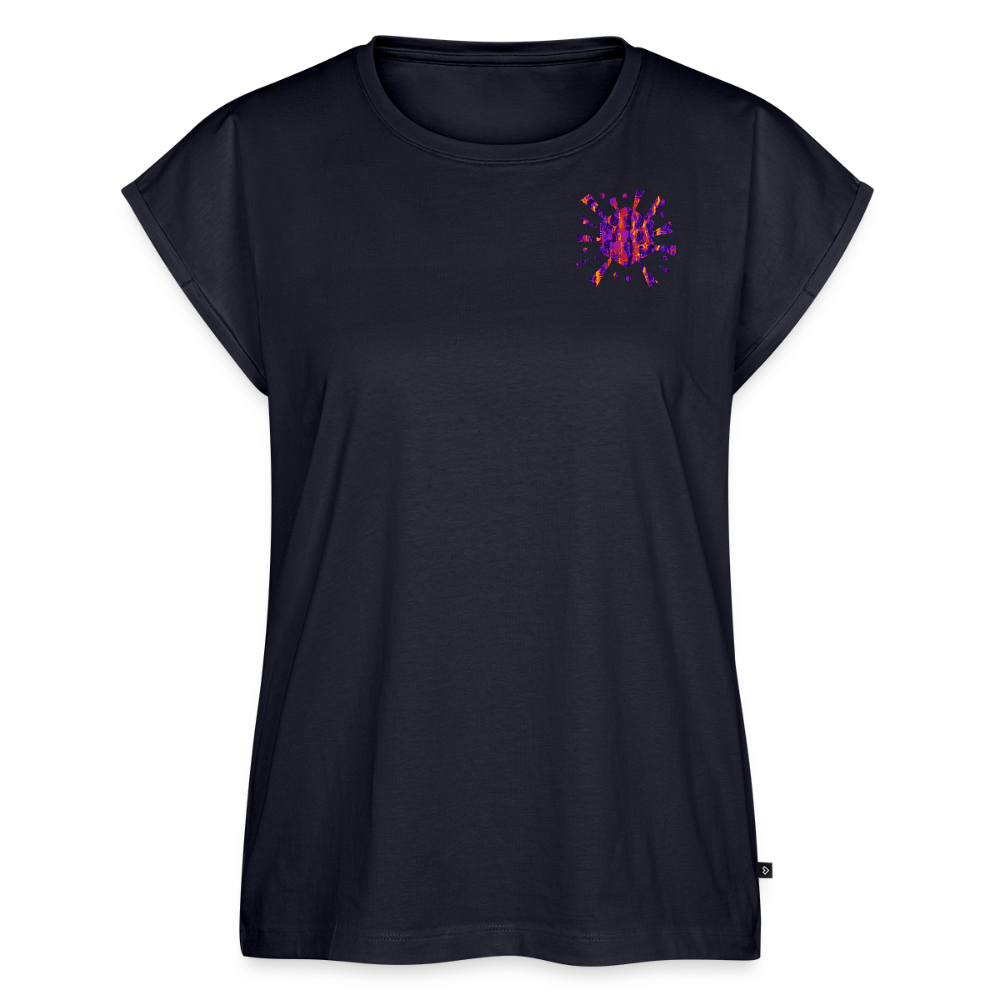 Frauen T-Shirt mit gerollten Ärmeln | No. 1 - Navy