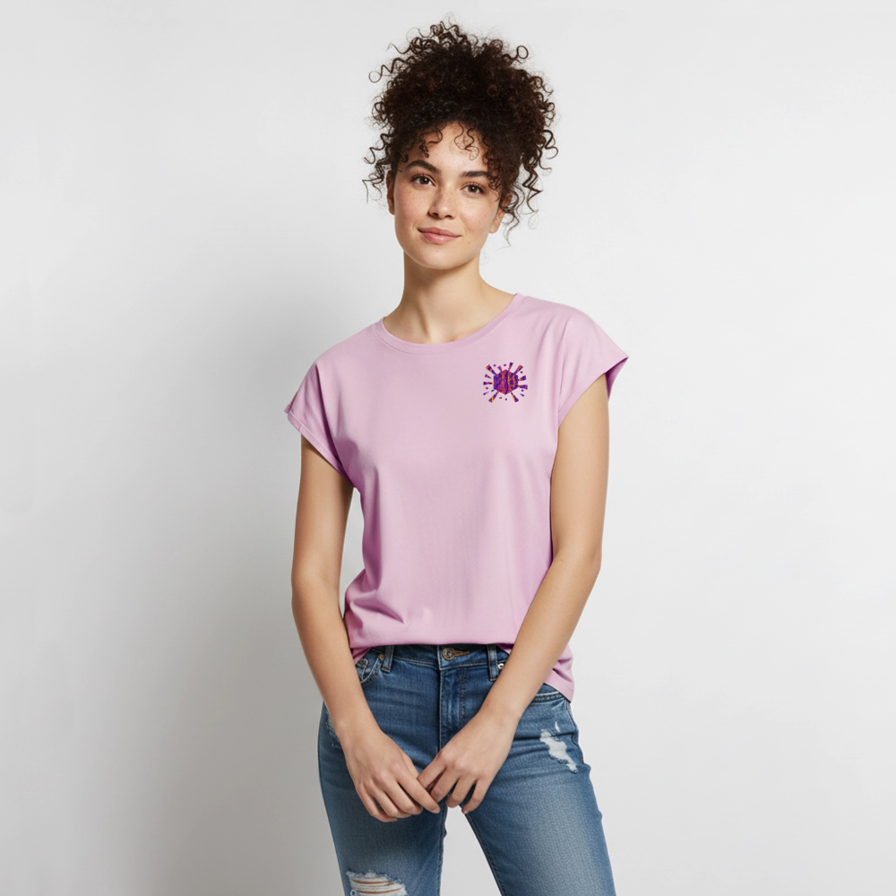 Frauen T-Shirt mit gerollten Ärmeln | No. 1 - Altrosa