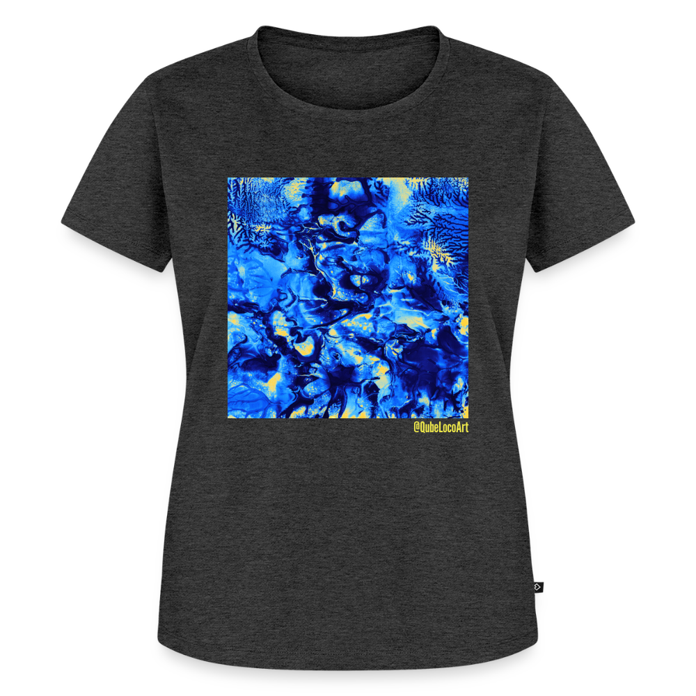 Frauen Premium T-Shirt "Nexus" - Anthrazit meliert