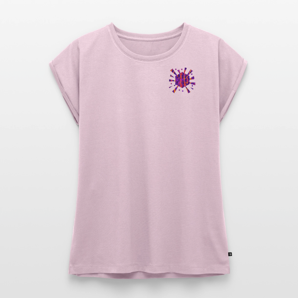 Frauen T-Shirt mit gerollten Ärmeln | No. 1 - Altrosa