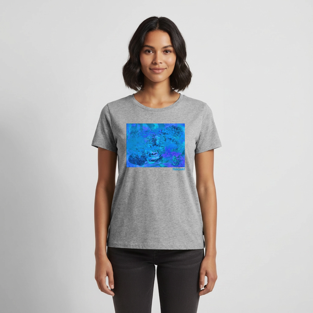 Frauen Premium T-Shirt "Ozeana" - Grau meliert