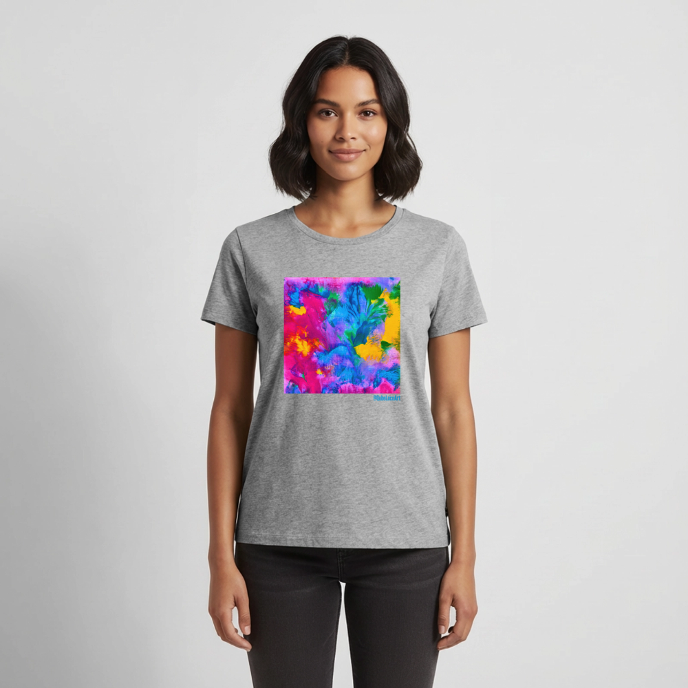 Frauen Premium T-Shirt "Prisma" - Grau meliert
