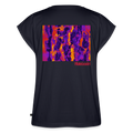 Frauen T-Shirt mit gerollten Ärmeln | No. 1 - Navy