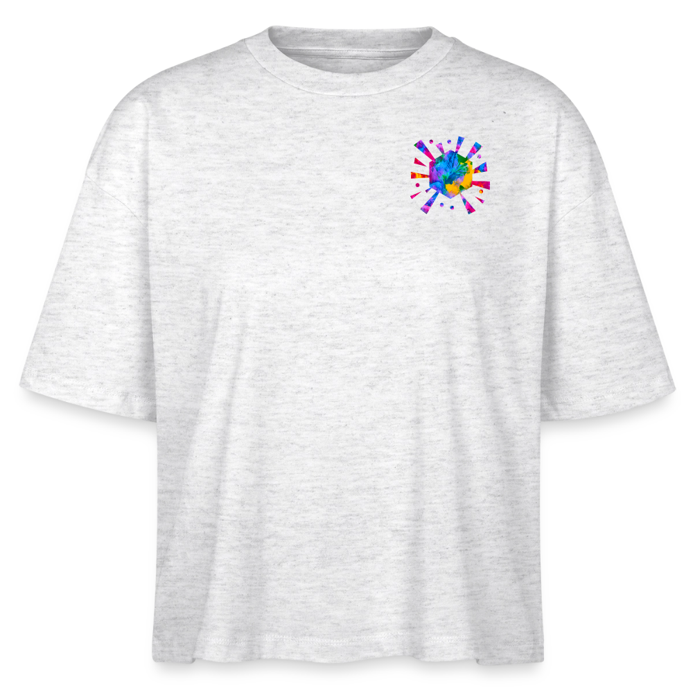 Stanley/Stella Frauen Boxy Bio-T-Shirt  | Design No. 4 - Weiß meliert