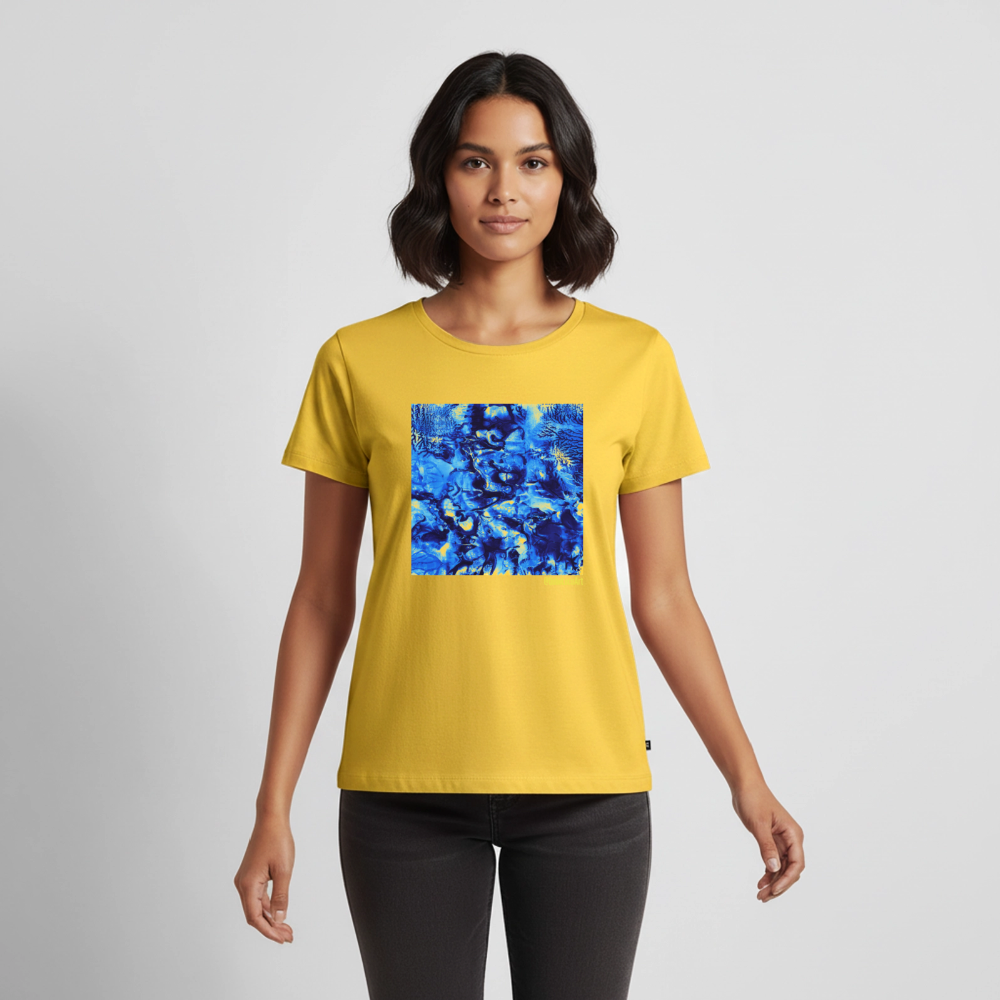 Frauen Premium T-Shirt "Nexus" - Sonnengelb