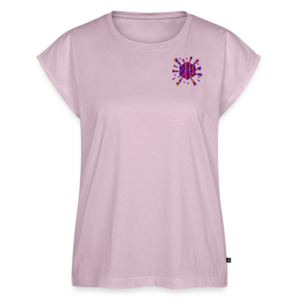 Frauen T-Shirt mit gerollten Ärmeln | No. 1 - Altrosa