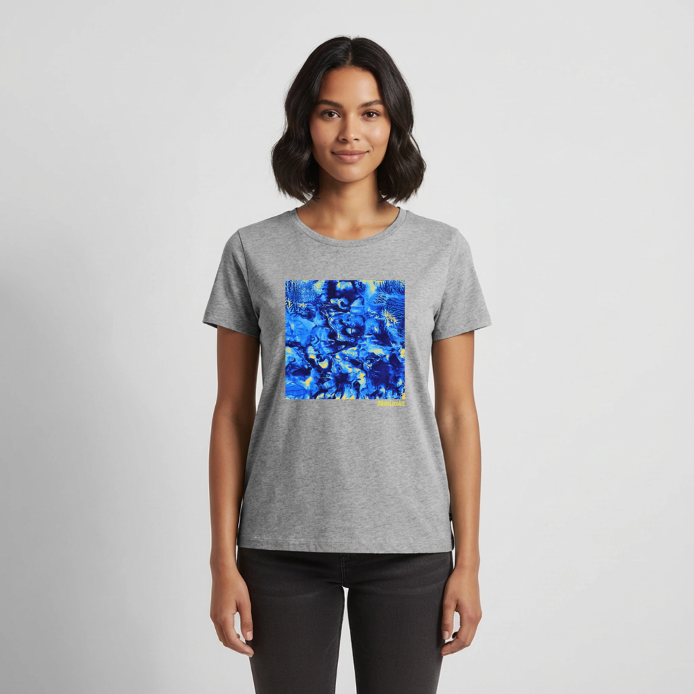 Frauen Premium T-Shirt "Nexus" - Grau meliert