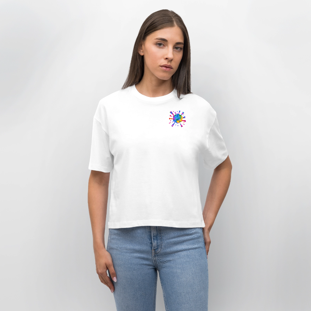 Stanley/Stella Frauen Boxy Bio-T-Shirt  | Design No. 4 - Weiß